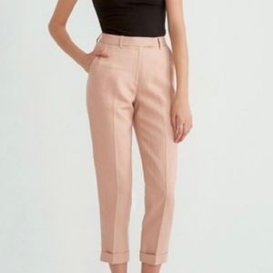 Frank and Oak pink cuffed trousers